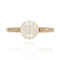 Bague 57 Bague en or jaune 18 carats avec perle et diamants 58 Facettes 22-298