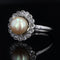 Bague 52 Bague ancienne perle fine et diamants en platine 58 Facettes 22-140
