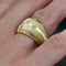 Bague 53 Bague jonc satinée en or jaune 18 carats et diamants 58 Facettes MS1014