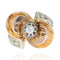 Bague 52 Bague rétro nœud en or rose 18 carats et platine, diamants 58 Facettes 22-114