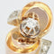 Bague 52 Bague rétro nœud en or rose 18 carats et platine, diamants 58 Facettes 22-114
