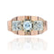 Bague 54 Bague rétro en or rose 18 carats et diamants 58 Facettes CV78