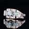 Bague 54 Bague rétro en or rose 18 carats et diamants 58 Facettes CV78