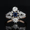 Bague 54 Belle Époque - Bague en or rose 18 carats saphir et diamants 58 Facettes 21-846