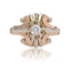 Bague 54 Bague vintage en or rose et or blanc 18 carats, diamant 58 Facettes 21-384