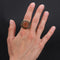 Bague 59 Bague camée sur agate ancienne en or rose 18 carats 58 Facettes 21-298
