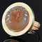 Bague 59 Bague camée sur agate ancienne en or rose 18 carats 58 Facettes 21-298