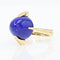 Bague 49 Bague vintage en or jaune 18 carats et lapis-lazuli 58 Facettes 21-718