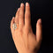 Bague 57 Bague tank rétro en or rose 18 carats, platine, perles et diamants 58 Facettes 20-117-52