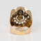 Bague 57 Bague tank rétro en or rose 18 carats, platine, perles et diamants 58 Facettes 20-117-52