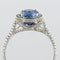 Bague 54 Bague en platine au saphir de Ceylan et diamants 58 Facettes 19-250-53