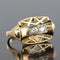 Bague 52 Bague tank en or jaune 18 carats et diamants 58 Facettes CV75-52