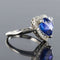 Bague 50 Bague cœur tanzanite et diamants en or blanc 18 carats 58 Facettes 12-063-5220536-52