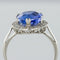 Bague 50 Bague cœur tanzanite et diamants en or blanc 18 carats 58 Facettes 12-063-5220536-52