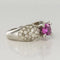 Bague 51 Bague en or blanc 18 carats avec saphir rose et diamants 58 Facettes 00-211-2712936-52