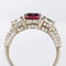Bague 53 Bague en or blanc 18 carats rubis et diamants pavés 58 Facettes 05-118-3177552-53