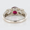Bague 53 Bague en or blanc 18 carats rubis et diamants pavés 58 Facettes 05-118-3177552-53