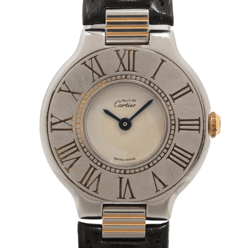 Montre Cartier - Montre Must 21 bracelet en cuir 58 Facettes ckaucwqgl6