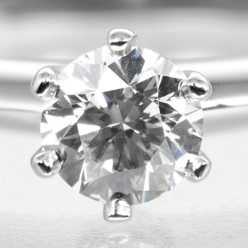 Bague 48 Tiffany & Co. Tiffany Setting Solitaire Ring Platinum with RBC Diamond 58 Facettes c3927u