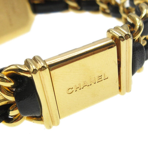 Chanel Première Rock - Kvartsur i forgyldt metal og læder 