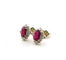 Boucles d'oreilles Boucles d’oreilles en or jaune 18 ct avec rubis et diamants 58 Facettes 68/26 A
