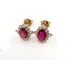 Boucles d'oreilles Boucles d’oreilles en or jaune 18 ct avec rubis et diamants 58 Facettes 68/26 A