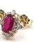 Boucles d'oreilles Boucles d’oreilles en or jaune 18 ct avec rubis et diamants 58 Facettes 68/26 A