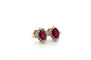 Boucles d'oreilles Boucles d’oreilles en or jaune 18 ct avec rubis et diamants 58 Facettes 68/26 A