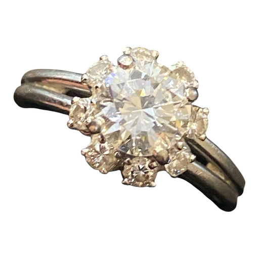 Bague 49 Bague solitaire en platine ornée d'un diamant 58 Facettes ref/LP223