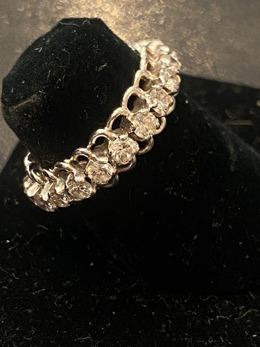 Bague 48 Alliance américaine - Bague en or blanc 750 et diamants 1,30 ct 58 Facettes LP224