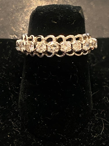 Bague 48 Alliance américaine - Bague en or blanc 750 et diamants 1,30 ct 58 Facettes LP224