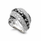 Bague 60 Bague bandeaux croisés en or blanc 18 carats sertie de diamants 58 Facettes Bague or et diamants