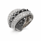 Bague 60 Bague bandeaux croisés en or blanc 18 carats sertie de diamants 58 Facettes Bague or et diamants