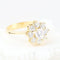 Bague 53 Bague rosette en or jaune 18 carats et diamants taille brillant 58 Facettes
