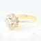 Bague 53 Bague rosette en or jaune 18 carats et diamants taille brillant 58 Facettes