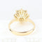Bague 53 Bague rosette en or jaune 18 carats et diamants taille brillant 58 Facettes