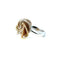 Bague 56 Bague fleur bicolore en or 750 avec diamants 1,20 ct 58 Facettes 50422