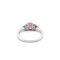 Bague 51 Bague vintage en or blanc 18 carats avec tourmaline ovale et péridots 58 Facettes 50346