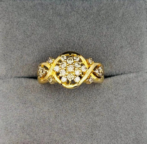 Bague 52 Bague en or jaune 750 et diamants 58 Facettes 50145
