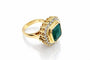 Bague 51 Bague en or jaune 18k avec émeraude colombienne et diamants 58 Facettes 50418