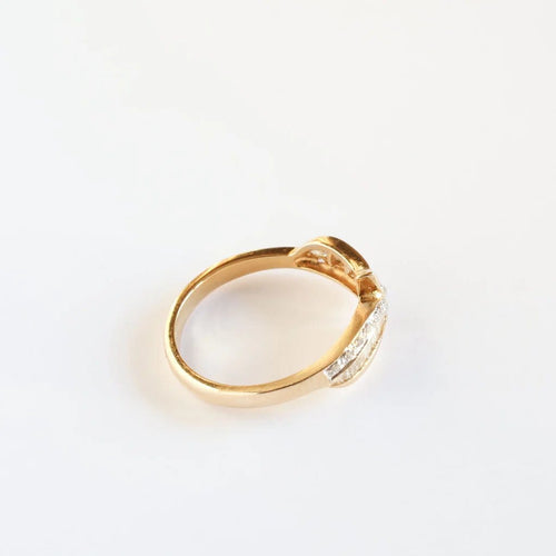Bague 56 Bague en or jaune 18 carats avec diamants 58 Facettes 158/23