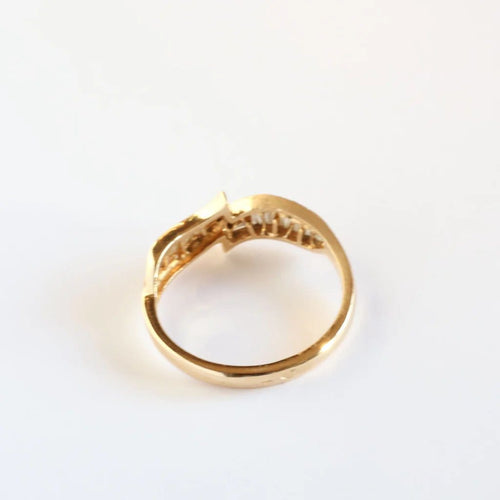 Bague 56 Bague en or jaune 18 carats avec diamants 58 Facettes 158/23