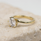Bague 49 Bague en or jaune 750 avec diamant solitaire 1,014 ct 58 Facettes 1501