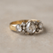 Bague 56 Bague géorgienne en or jaune 585 avec diamant en forme de cœur 58 Facettes 1056