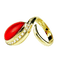 Bague 55 Bague en or jaune 18 carats, corail et diamants 58 Facettes 1853