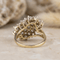 Bague 55 Bague en or jaune 14 carats et diamants 58 Facettes 1561
