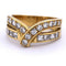 Bague 51 Bague en or jaune 18 kt avec diamants 58 Facettes AN576 '(00119)