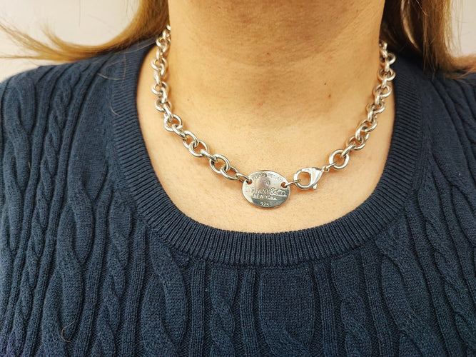 Collier Tiffany & Co Return to Tiffany - Collier en argent 925 58 Facettes Tiffany.1637.2