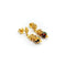 Boucles d'oreilles Cannetille indienne - Boucles d’oreilles pendantes en or jaune 22K émaillé 58 Facettes