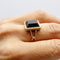 Bague Bague victorienne - Touchstone en or jaune 18 carats et pierre noire 58 Facettes